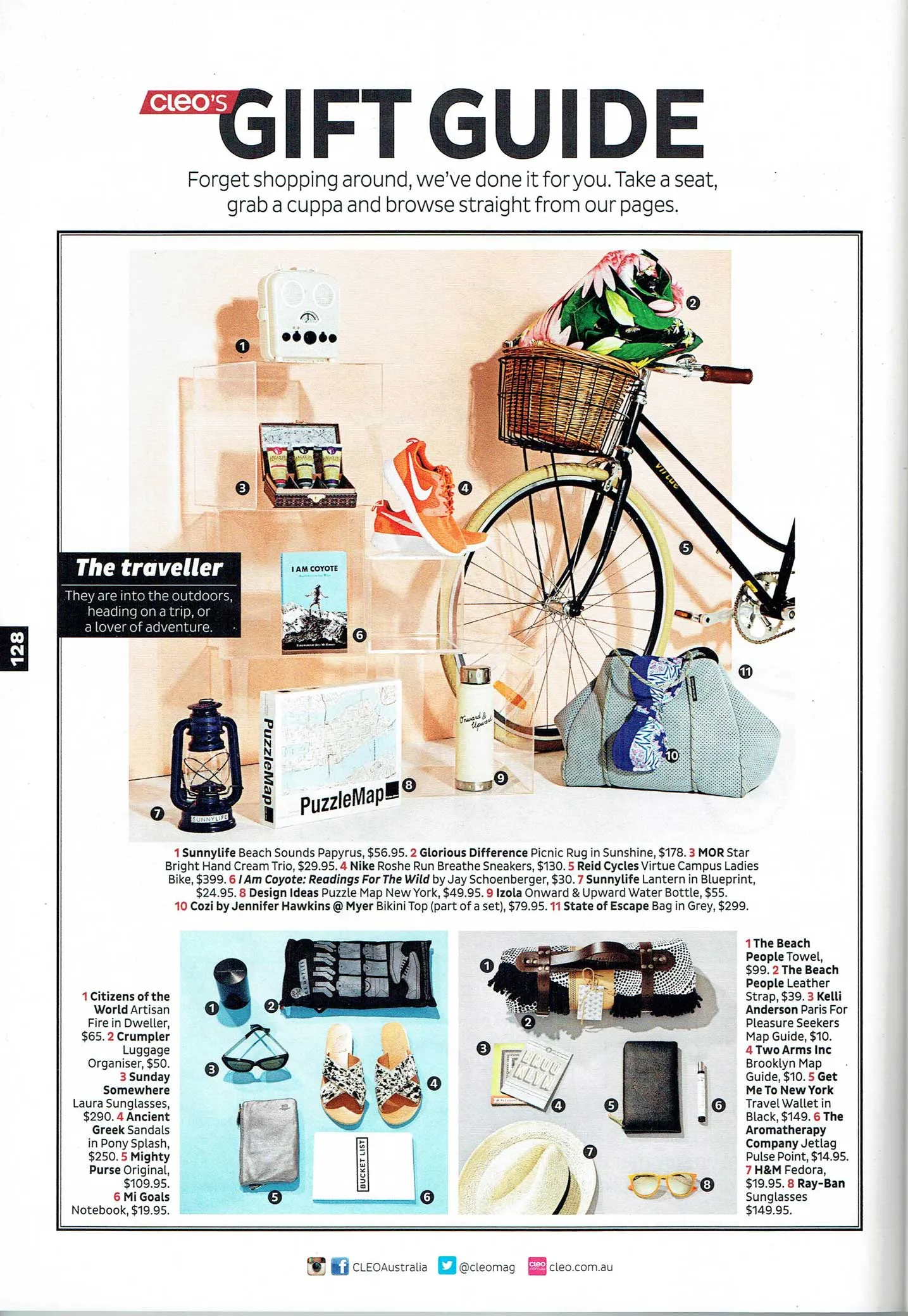 Blue I Am Coyote book featured in the Cleo Magazine holiday gift guide
